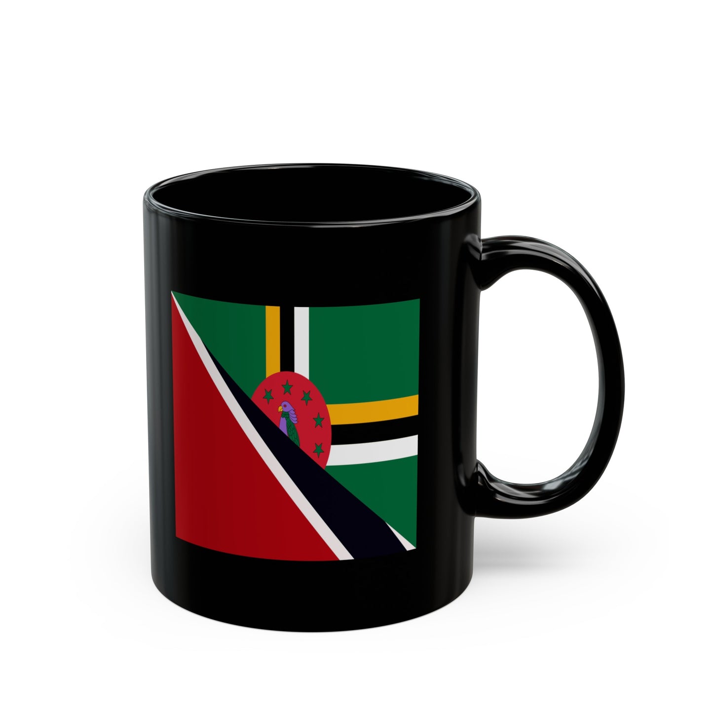 Trinidad Dominica Flag Trini Tobago Black Mug (11oz, 15oz)