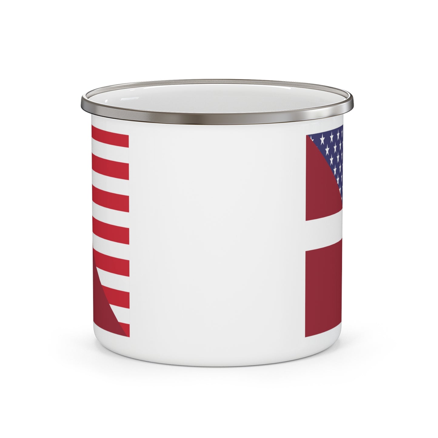 Latvian American Flag Latvia USA 12oz Enamel Mug