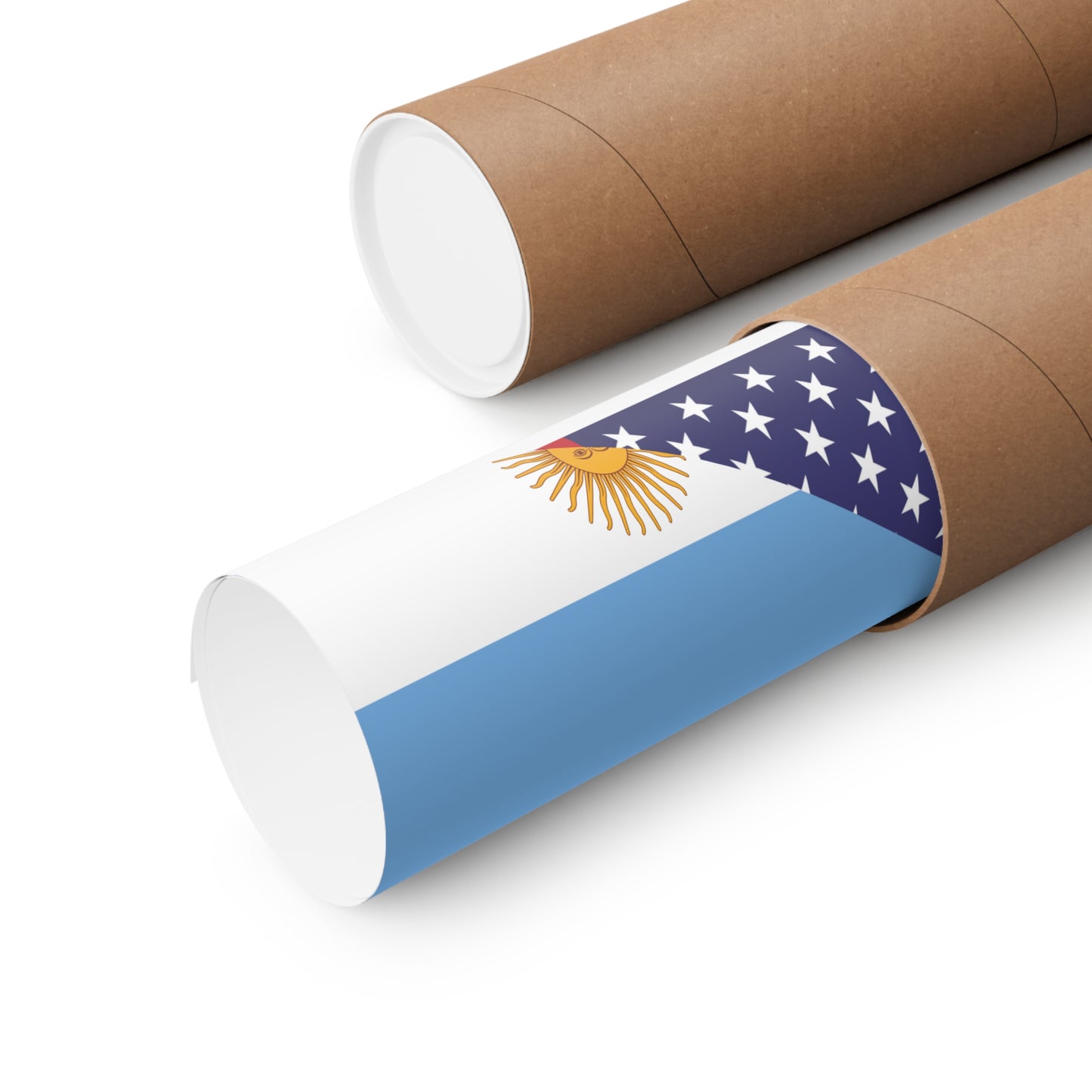 Argentina American Flag Argentinian USA Half Premium Matte Poster