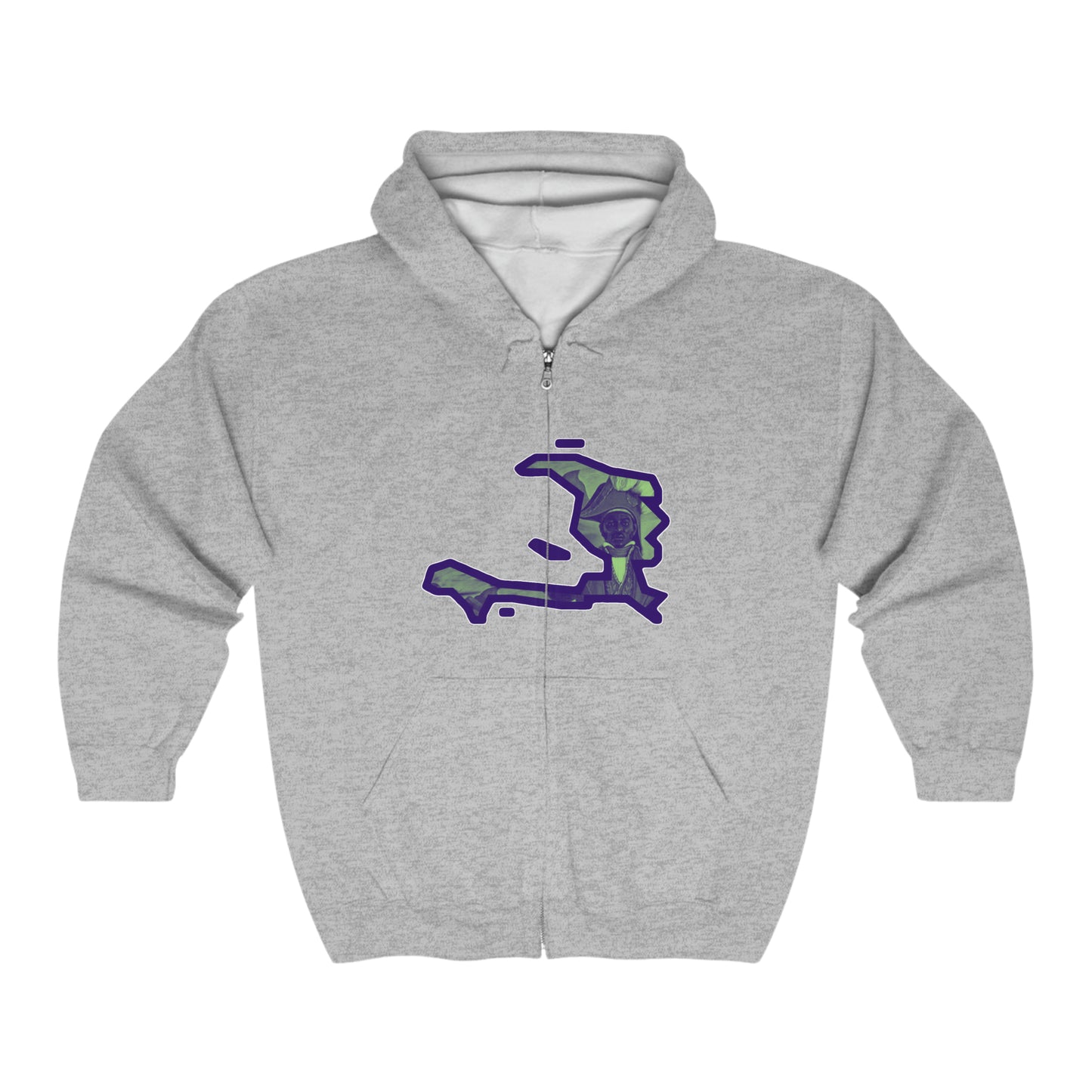 Haitian Dessalines Island | Haiti Ayiti Zip Hoodie | Hooded Sweatshirt