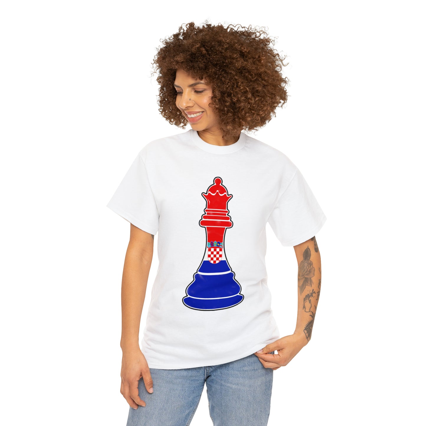 Croatian Queen Flag Chess Piece Croatia T-Shirt | Unisex Tee Shirt