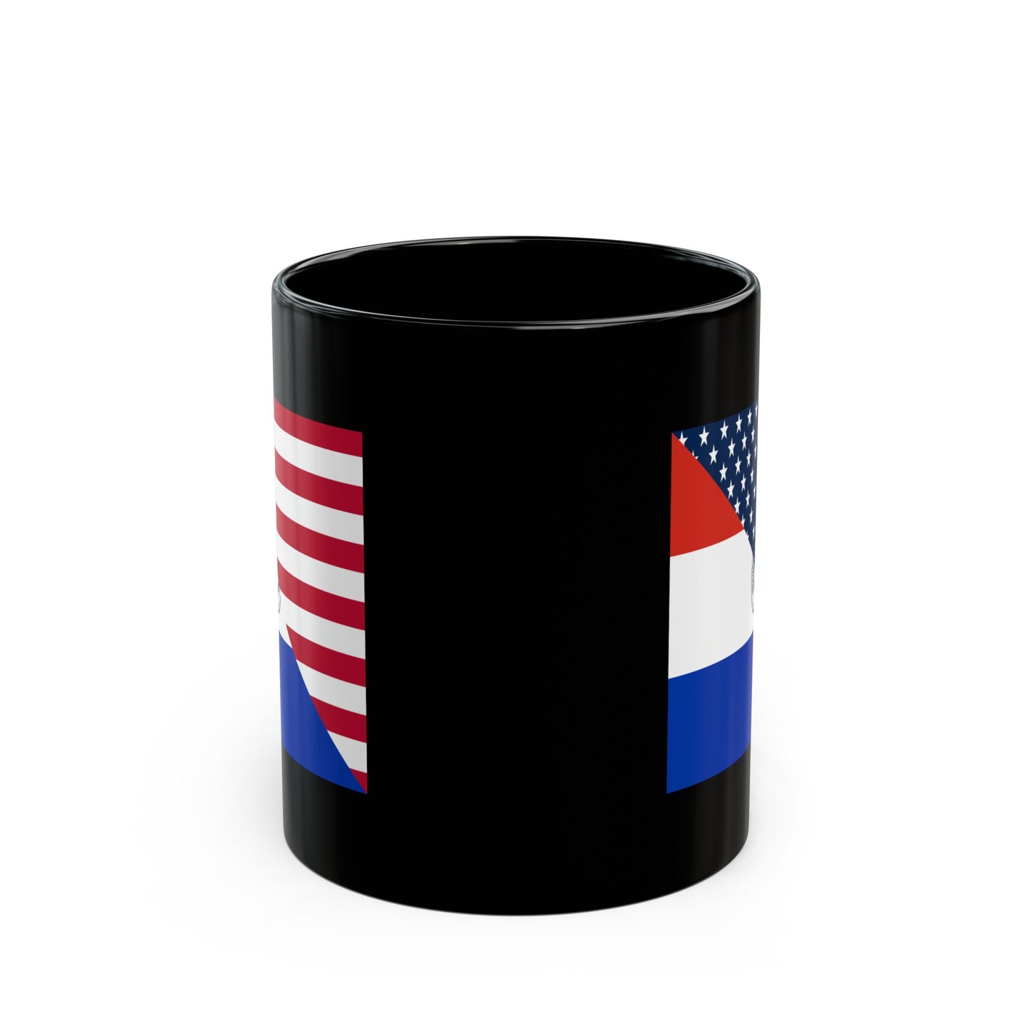 Paraguay American Flag Half Paraguyan USA Black Mug (11oz, 15oz)