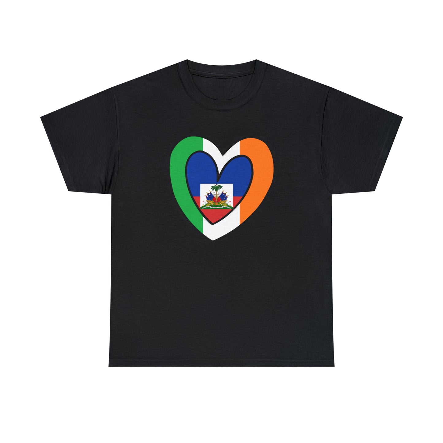 Haitian Irish Flag Heart Half Haiti Ireland T-Shirt | Unisex Tee Shirt