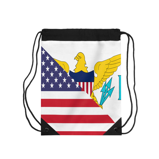 Virgin Islands American Flag Virgin Islander Drawstring Bag