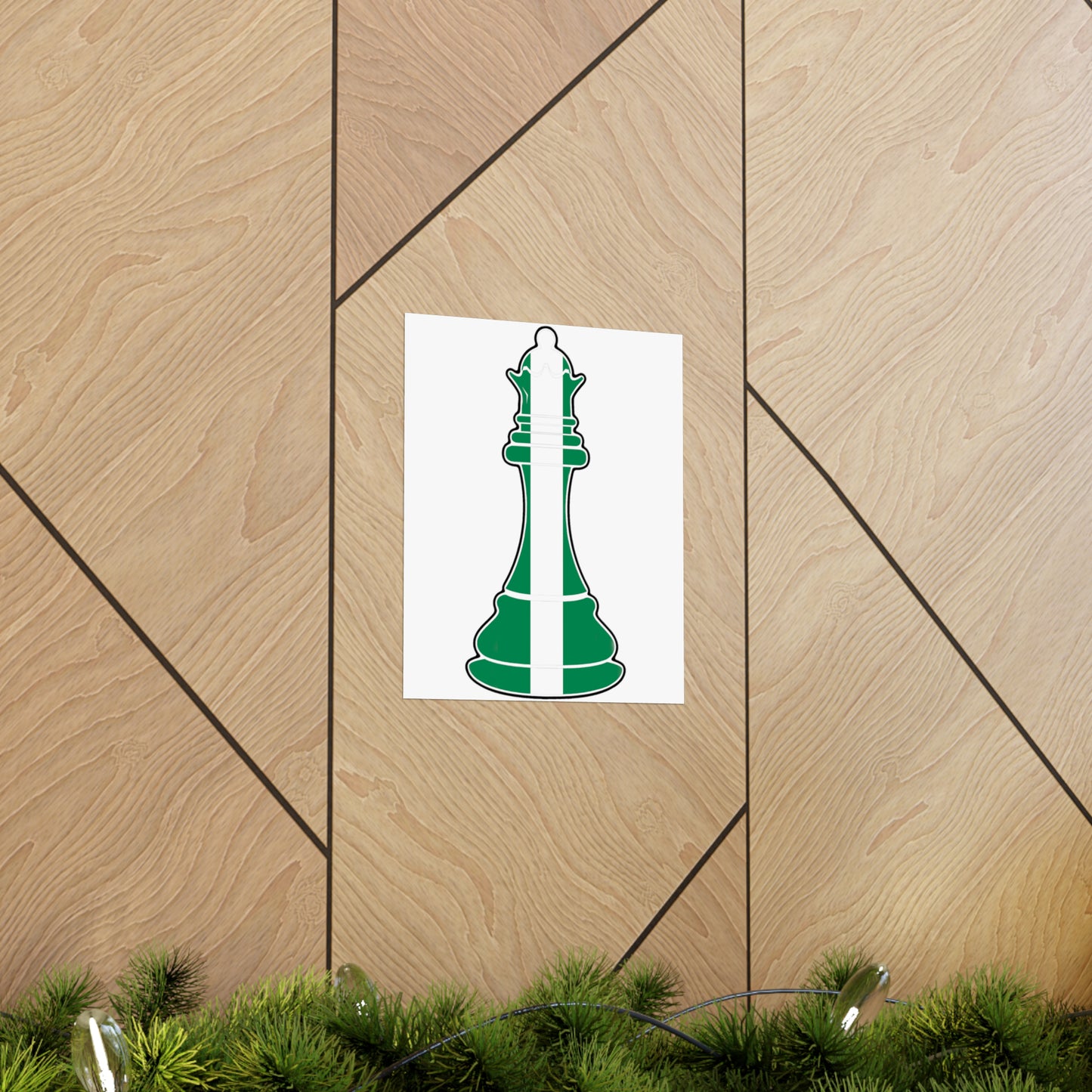 Nigerian Queen Flag Chess Piece Nigeria Premium Matte Poster