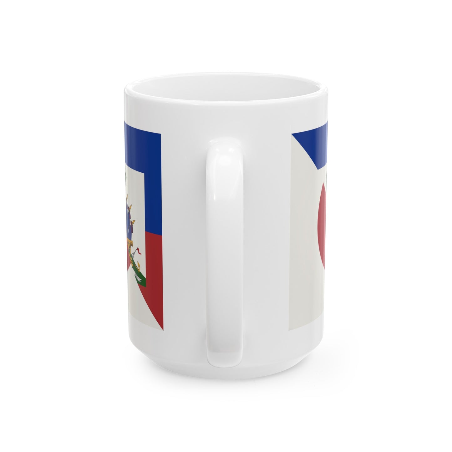 Haitian Japanese Flag | Half Haiti Japan Ceramic Mug 11oz, 15oz Cup