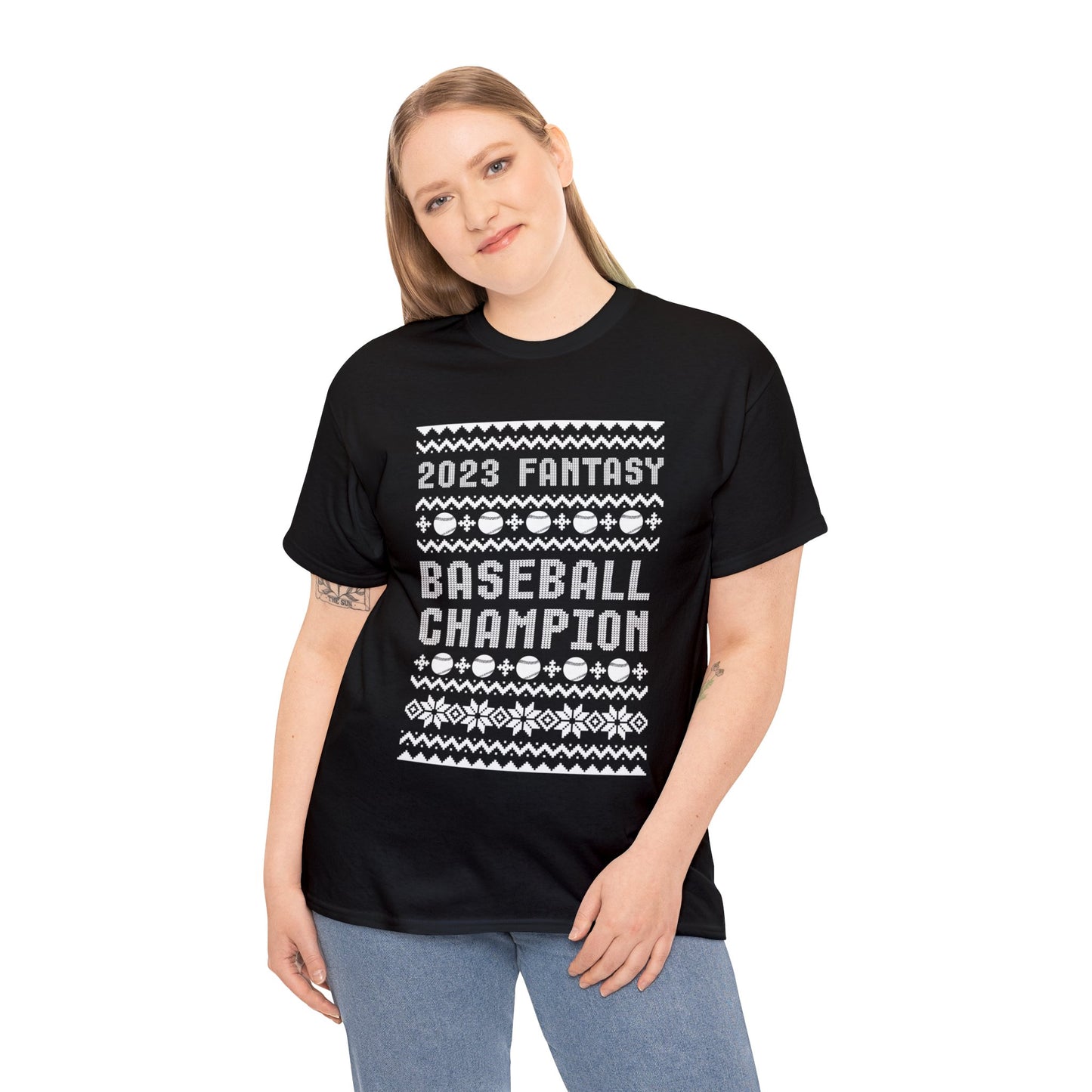 2023 Fantasy Baseball Champ Ugly Christmas T-Shirt | Unisex Tee Shirt