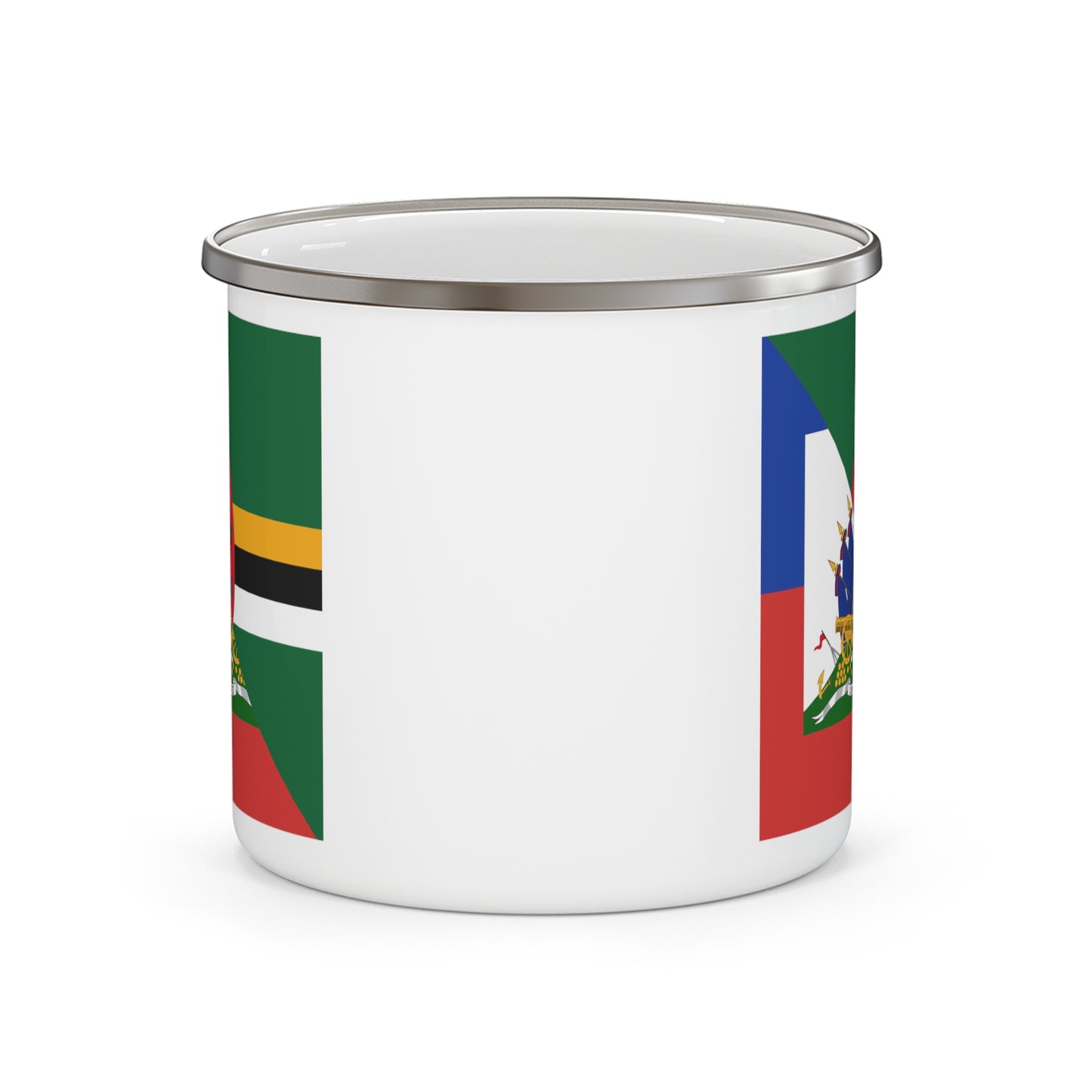 Dominica Haiti Flag Dominican Haitian 12oz Enamel Mug