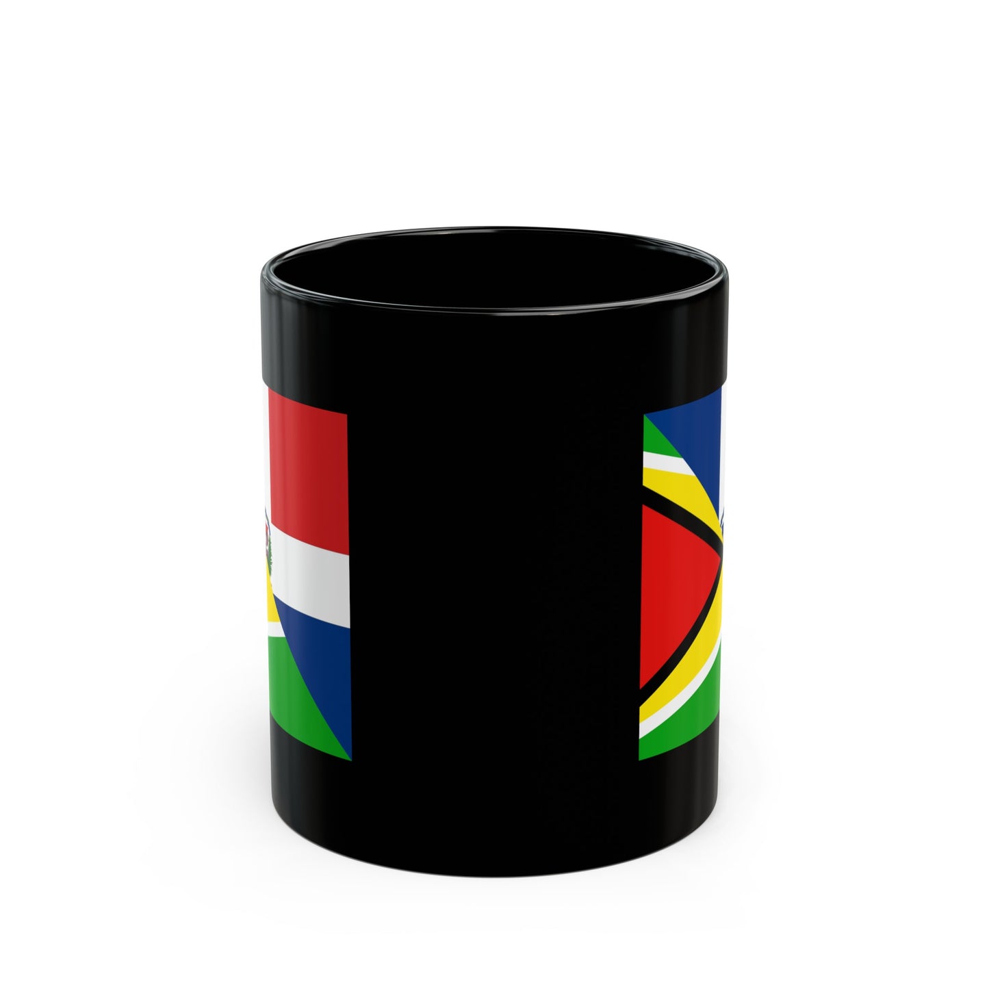 Guyanese Dominican Flag Guyana DR Black Mug (11oz, 15oz)