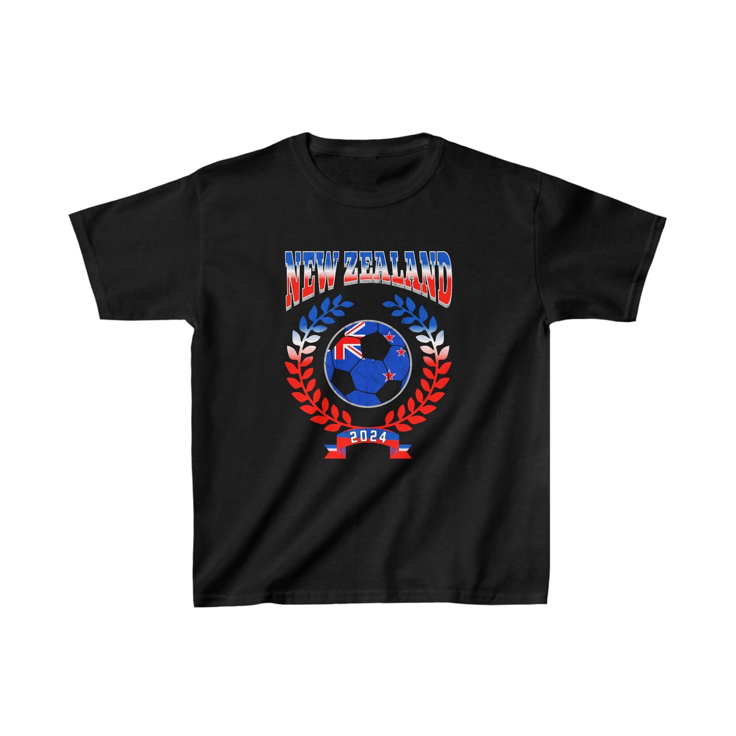 Kids New Zealand 2024 Soccer Football Championship Games Kiwis Team T-Shirt | Unisex Tee Shirt