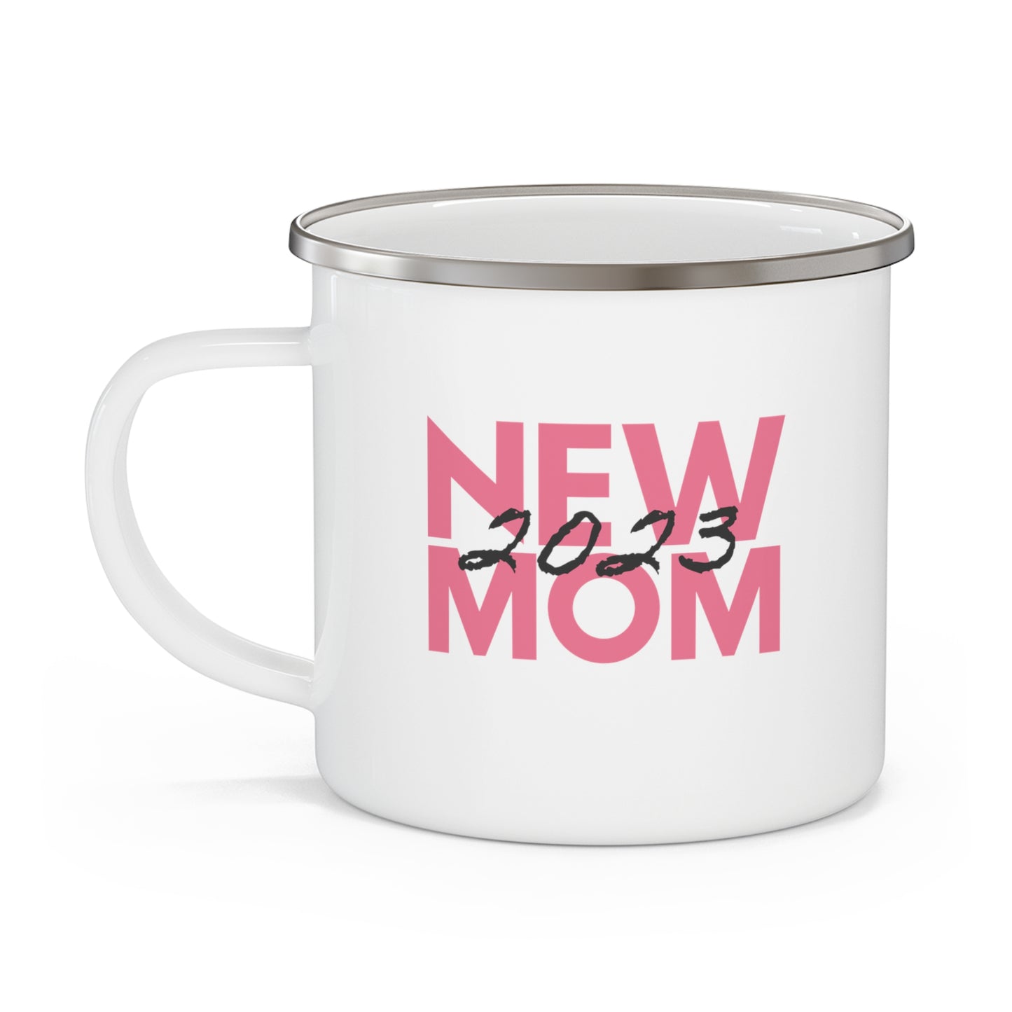 New Mom 2023 First Time Mother 2 12oz Enamel Mug