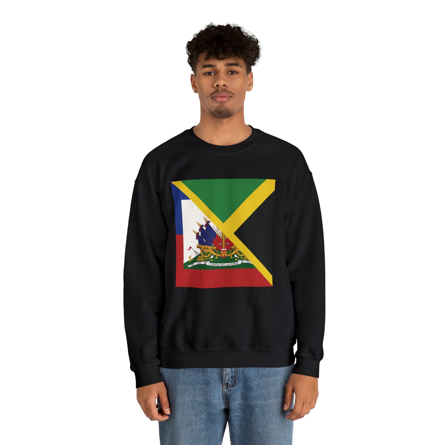 Haitian Jamaican Flag | Half Jamaica Haiti Unisex Sweatshirt