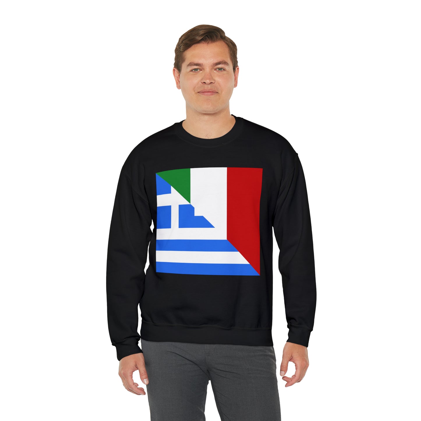 Greek Italian Flag Half Greece Italy Unisex Sweatshirt