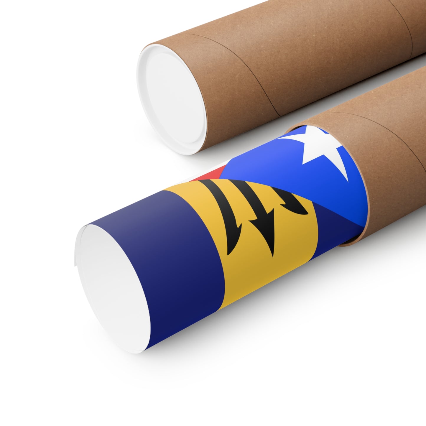 Bajan Puerto Rican Flag Puerto Rico Barbados Premium Matte Poster