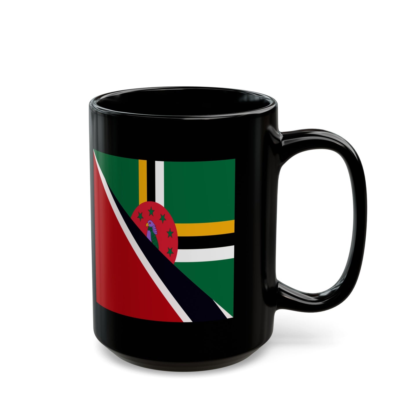 Trinidad Dominica Flag Trini Tobago Black Mug (11oz, 15oz)