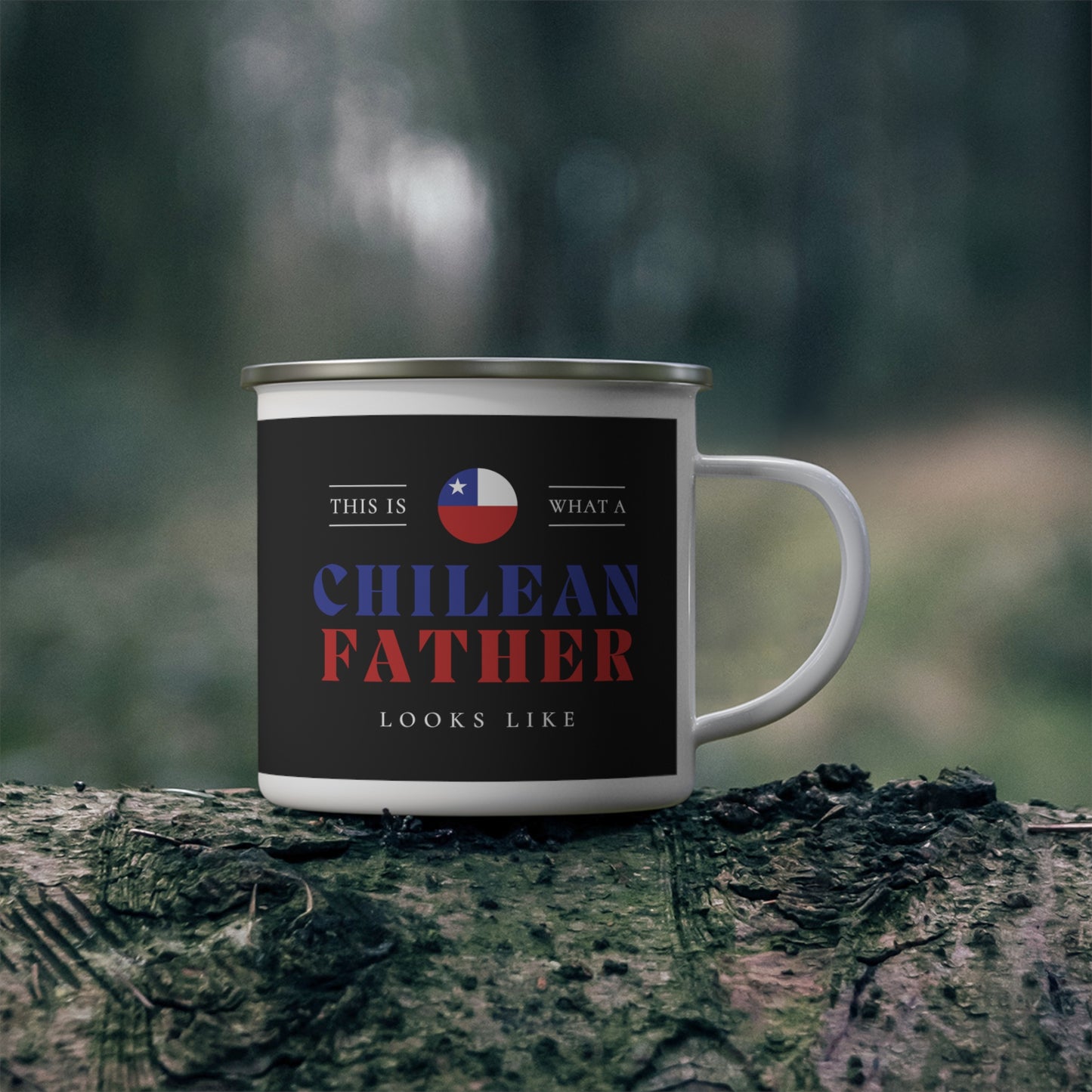 Chilean Father Looks Like Chile Dad 12oz Enamel Mug