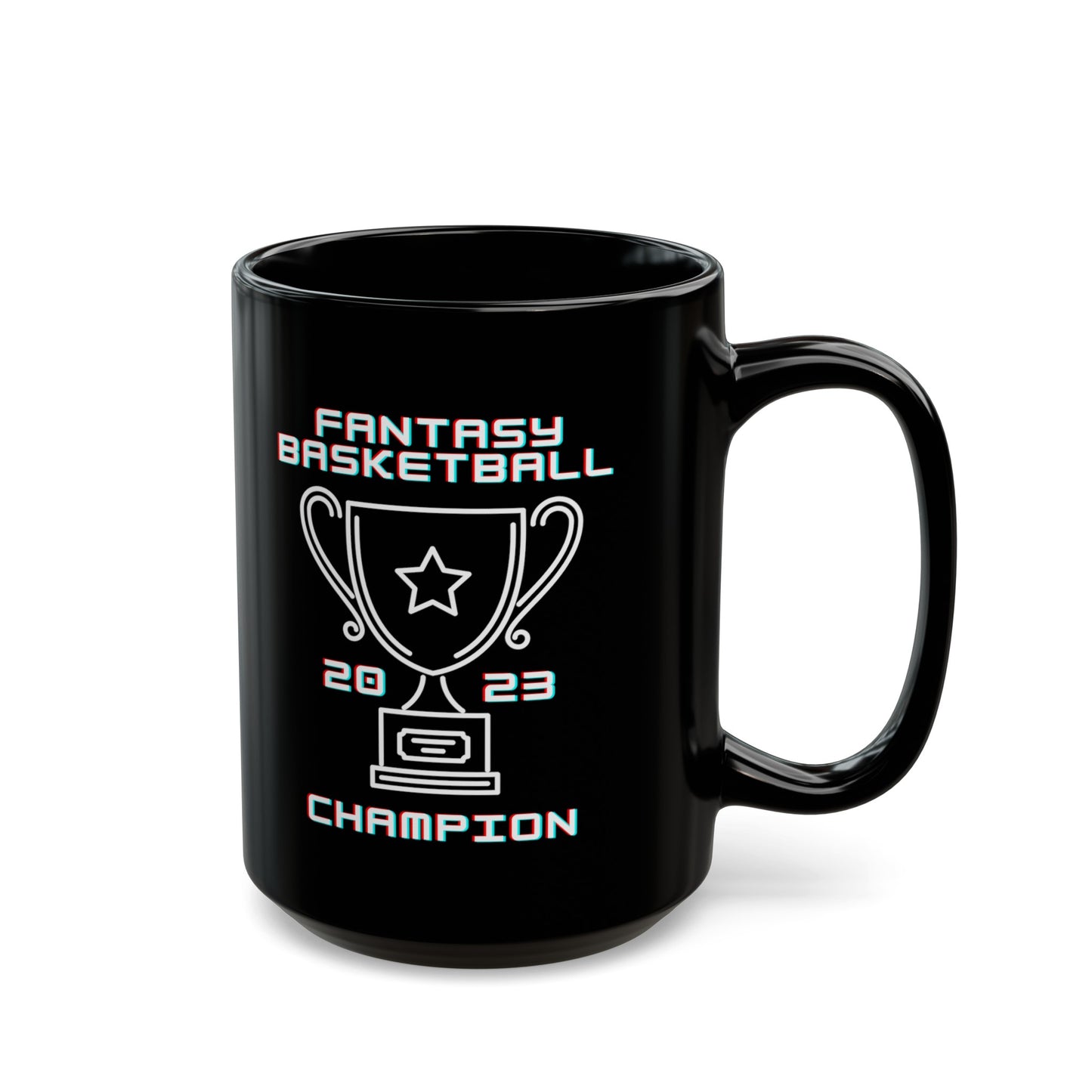 2023 Fantasy Basketball Champion Fantasy Champ Black Mug (11oz, 15oz)