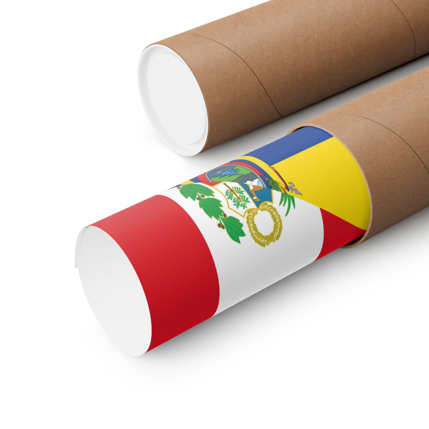 Peru Ecuador Flag Peruvian Ecuadorian Premium Matte Poster