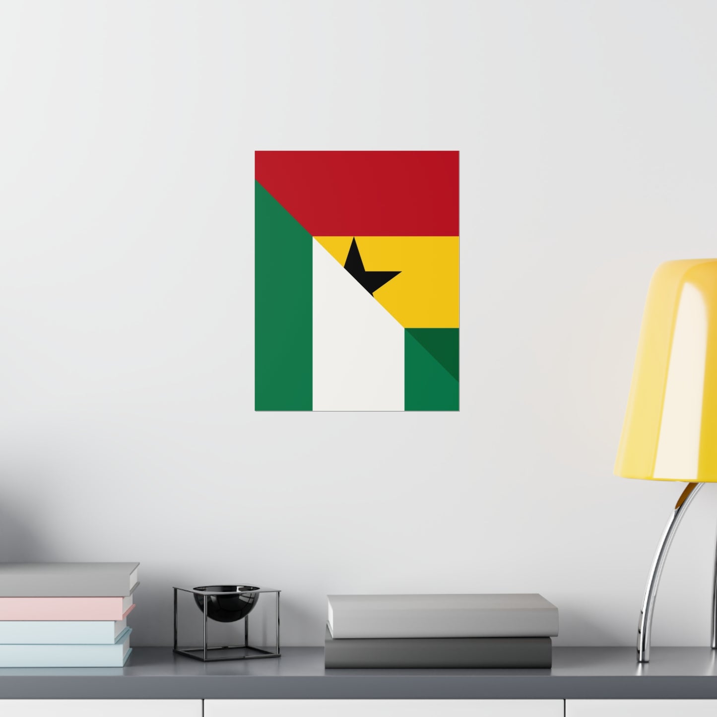 Nigerian Ghanaian Flag Nigeria Ghana Naija Premium Matte Poster