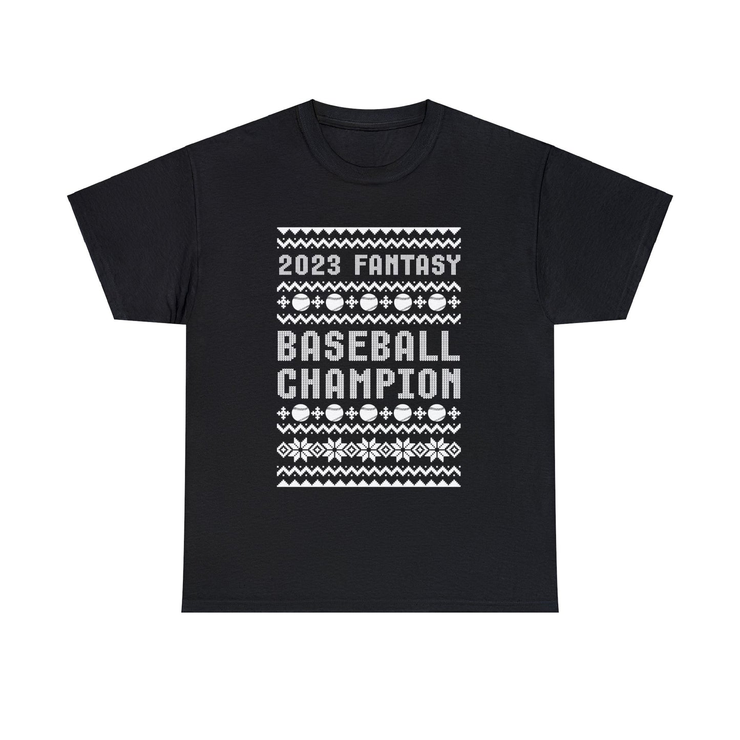 2023 Fantasy Baseball Champ Ugly Christmas T-Shirt | Unisex Tee Shirt