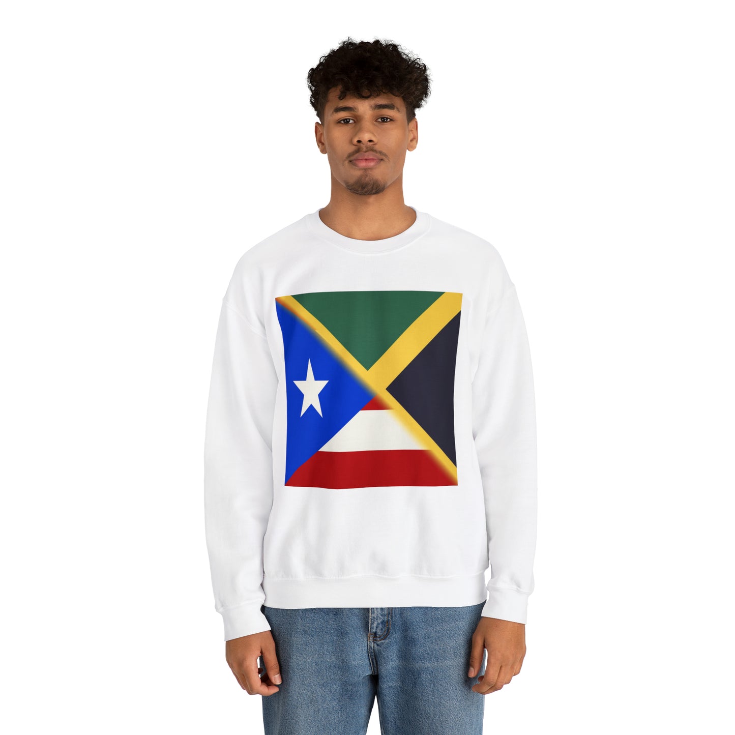 Jamaica Puerto Rico Flag | Jamaican PR Flag Unisex Sweatshirt