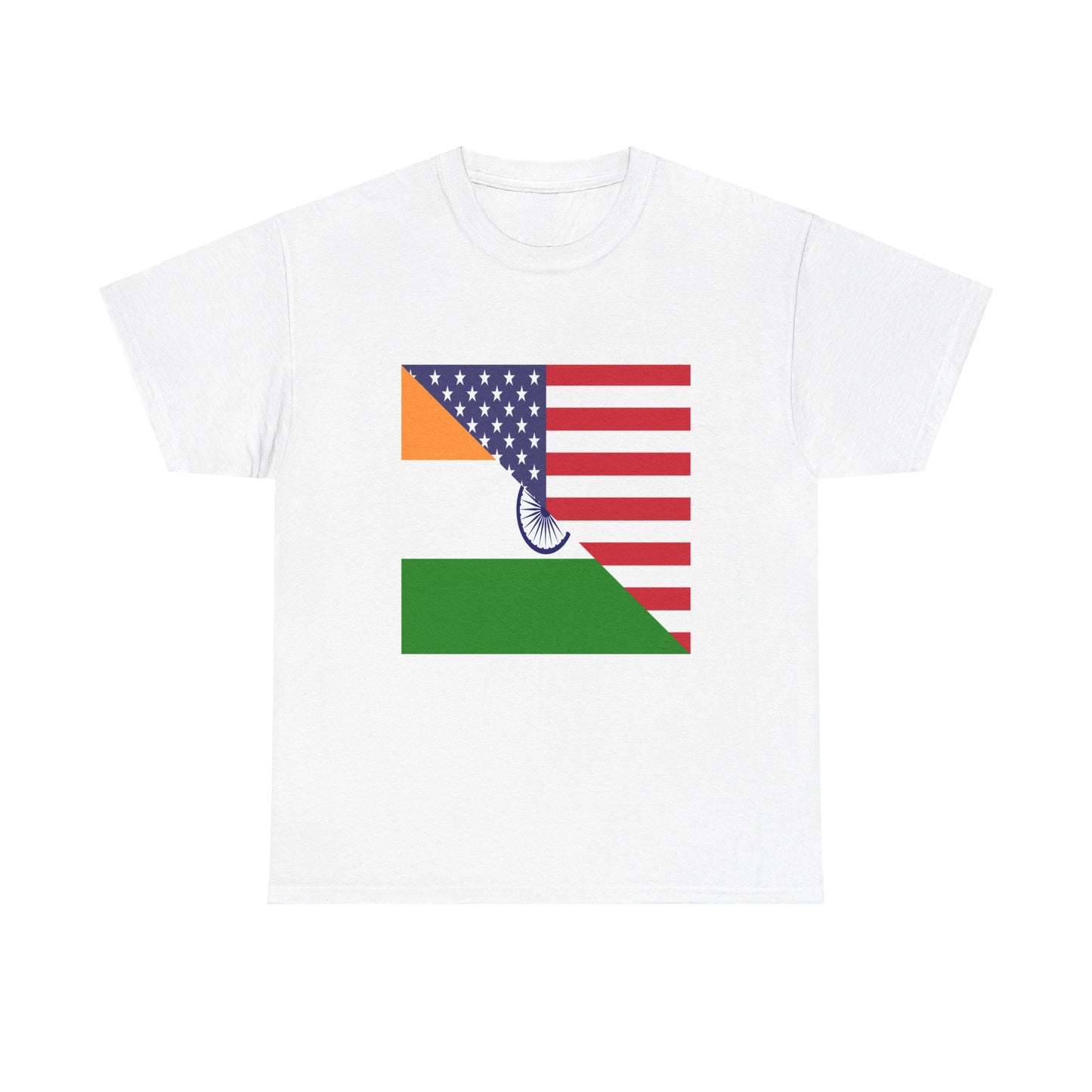 American Asian India Flag Tee Shirt | Unisex Indian USA TShirt