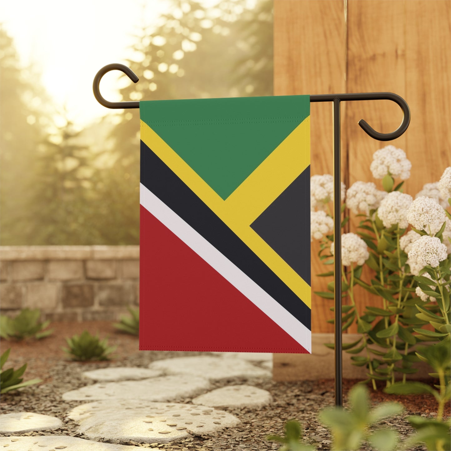 Jamaica Trinidad Flag Jamaican Trini Garden & House Banner