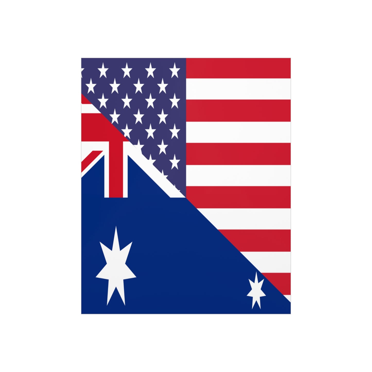 Australian American Flag Australia USA Premium Matte Poster