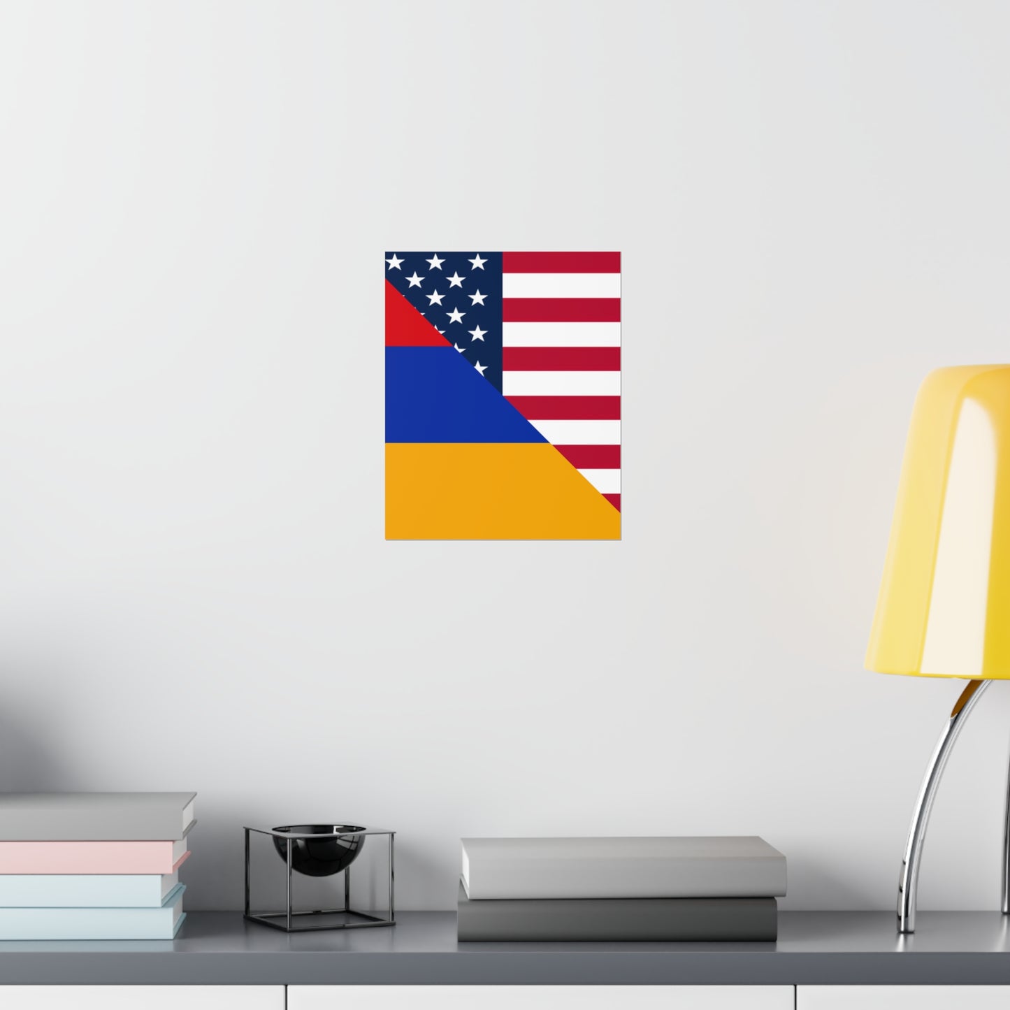 Armenian American Flag Armenia USA Premium Matte Poster