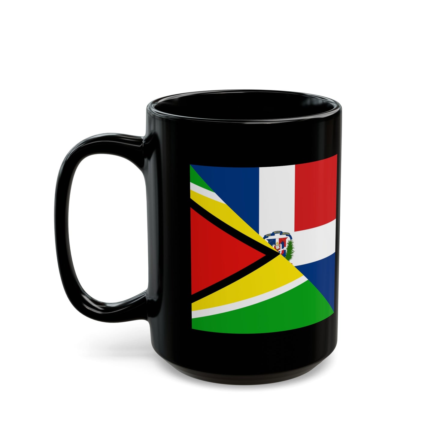 Guyanese Dominican Flag Guyana DR Black Mug (11oz, 15oz)