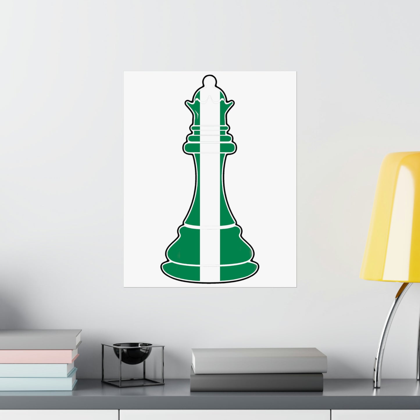 Nigerian Queen Flag Chess Piece Nigeria Premium Matte Poster