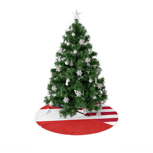 Austrian American Flag Austria USA Christmas Tree Skirt