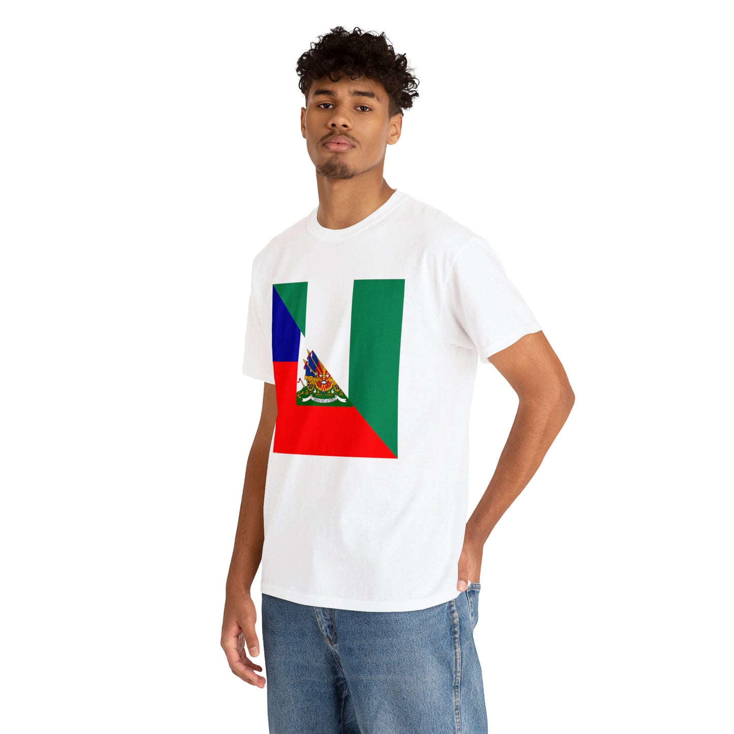 Haitian Nigerian Flag Half Haiti Nigeria T-Shirt | Unisex Tee Shirt