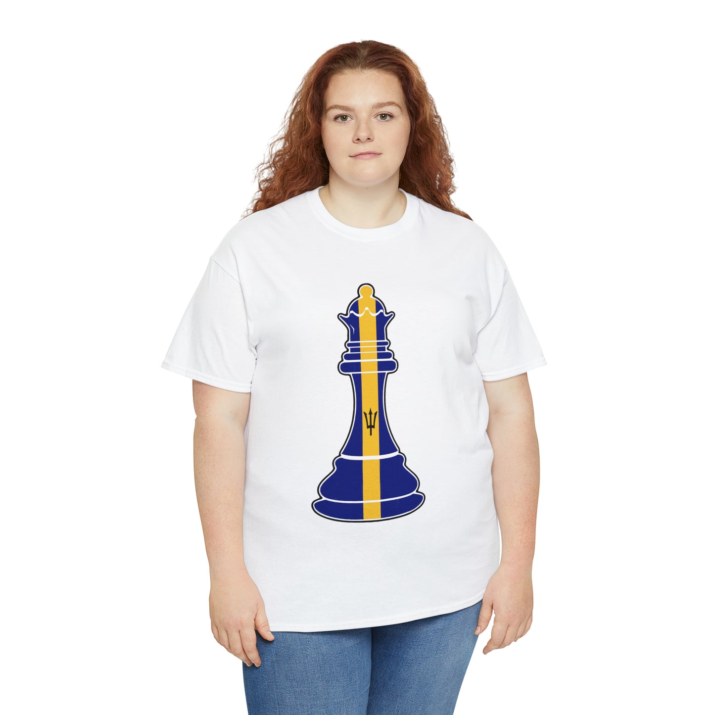 Bajan Queen Flag Chess Piece Barbados T-Shirt | Unisex Tee Shirt