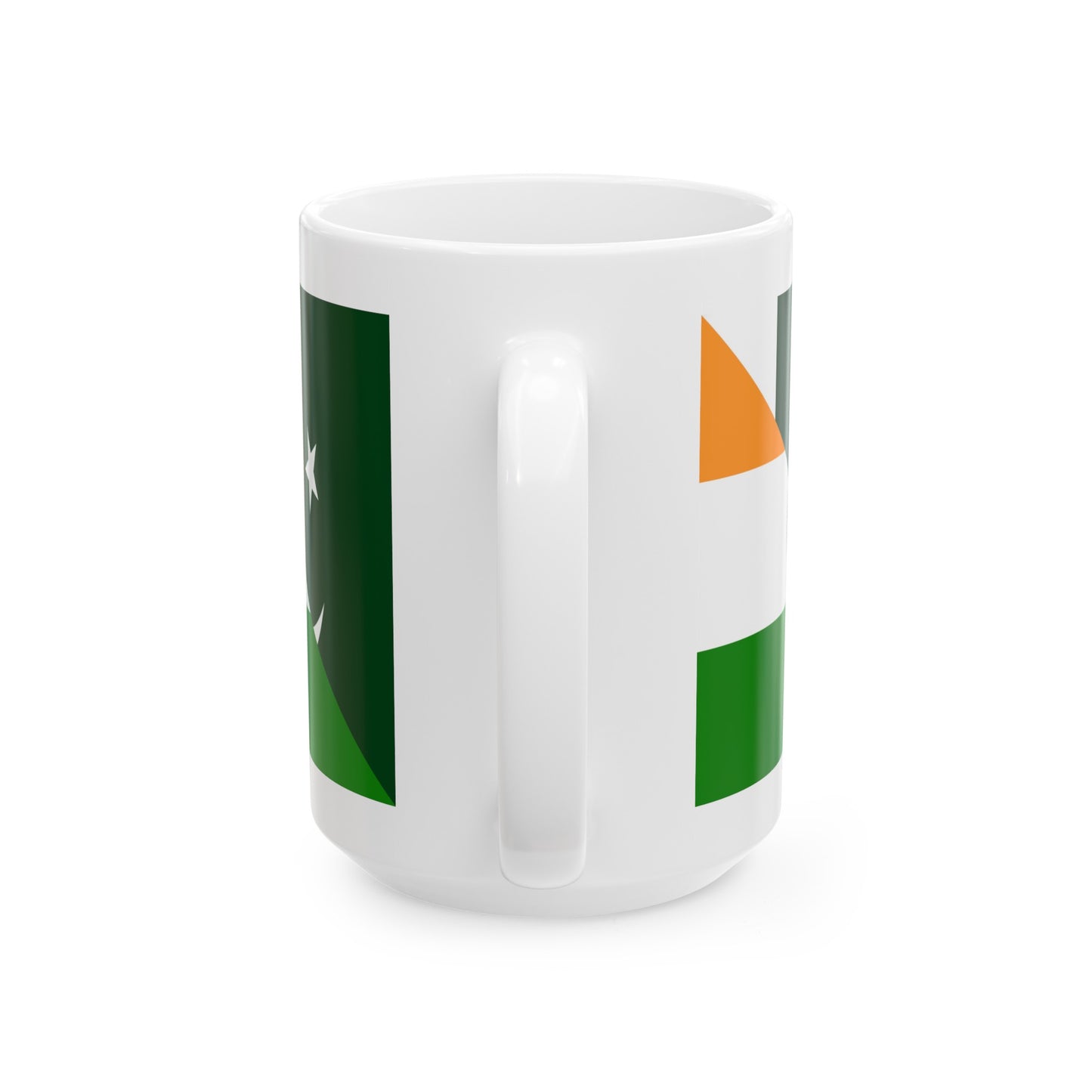 Pakistani Indian Flag Pakistan India Ceramic Mug 11oz, 15oz Cup