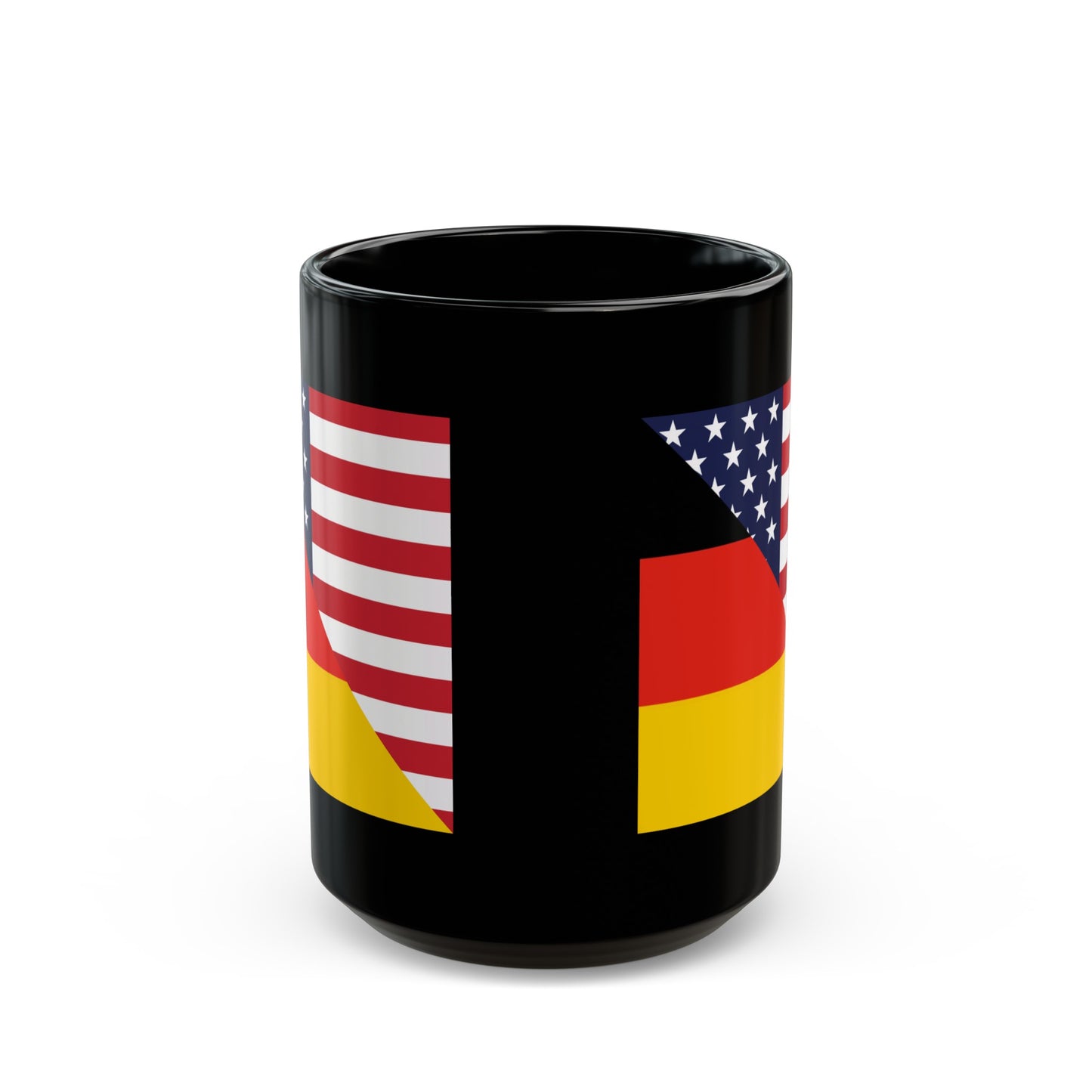 German American Flag Germany USA Black Mug (11oz, 15oz)