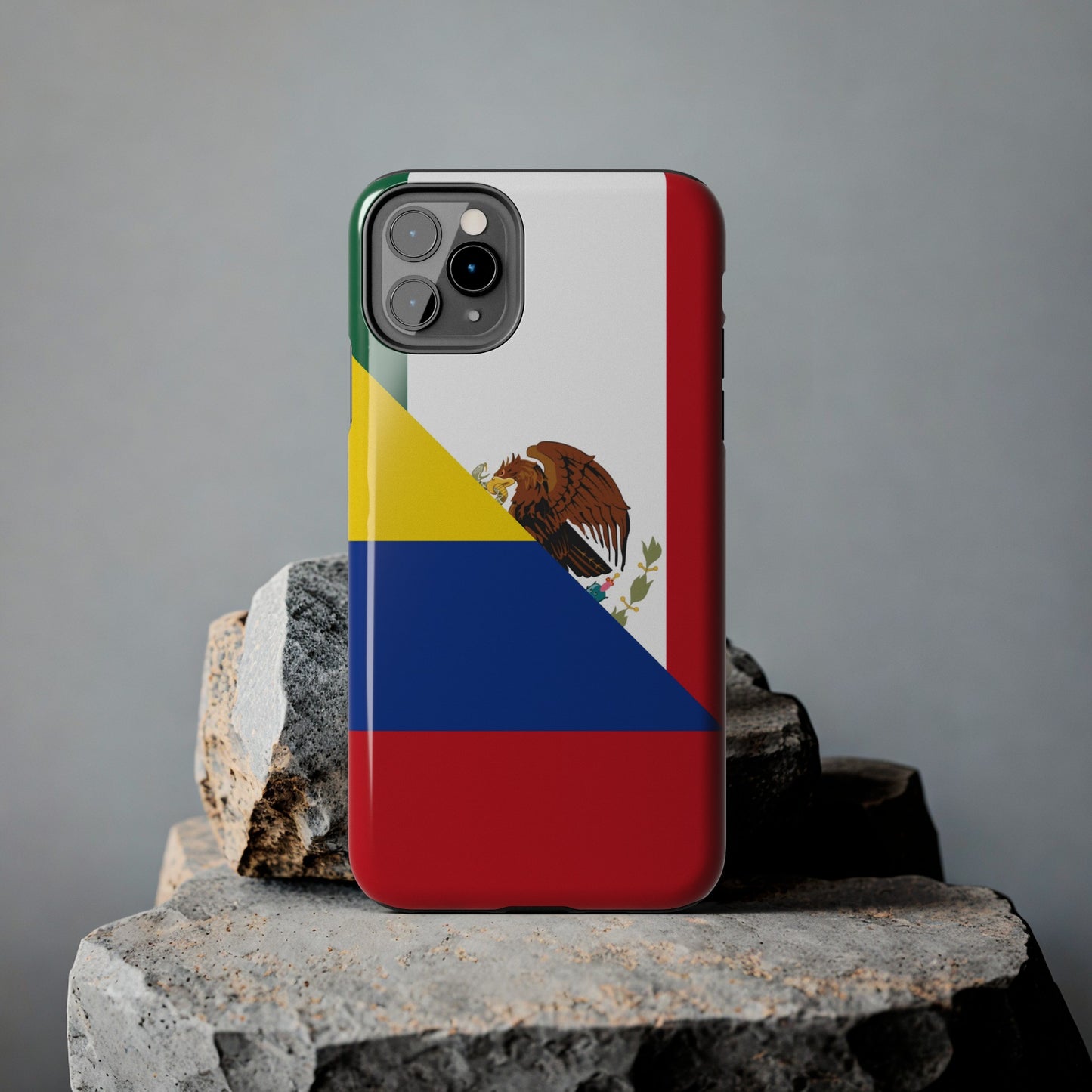 Mexican Colombian Flag Half Mexico Colombia Tough Phone Cases