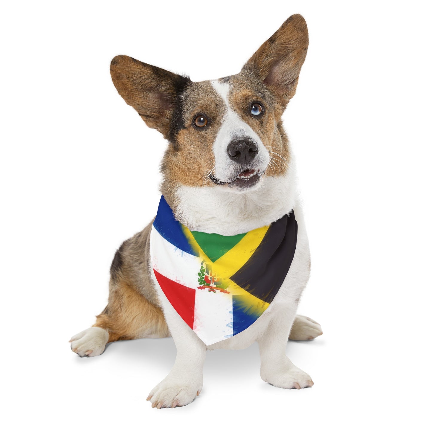 Dominican Republic Jamaican Flag Pet Bandana Collar Dog Cat DR Jamaica