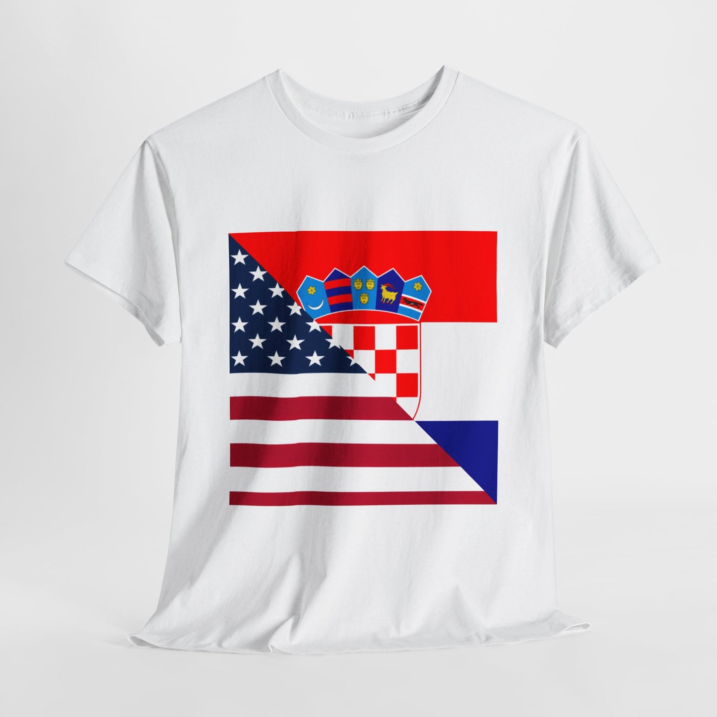 Croatian American Flag T-Shirt | Unisex Croatia USA Tee