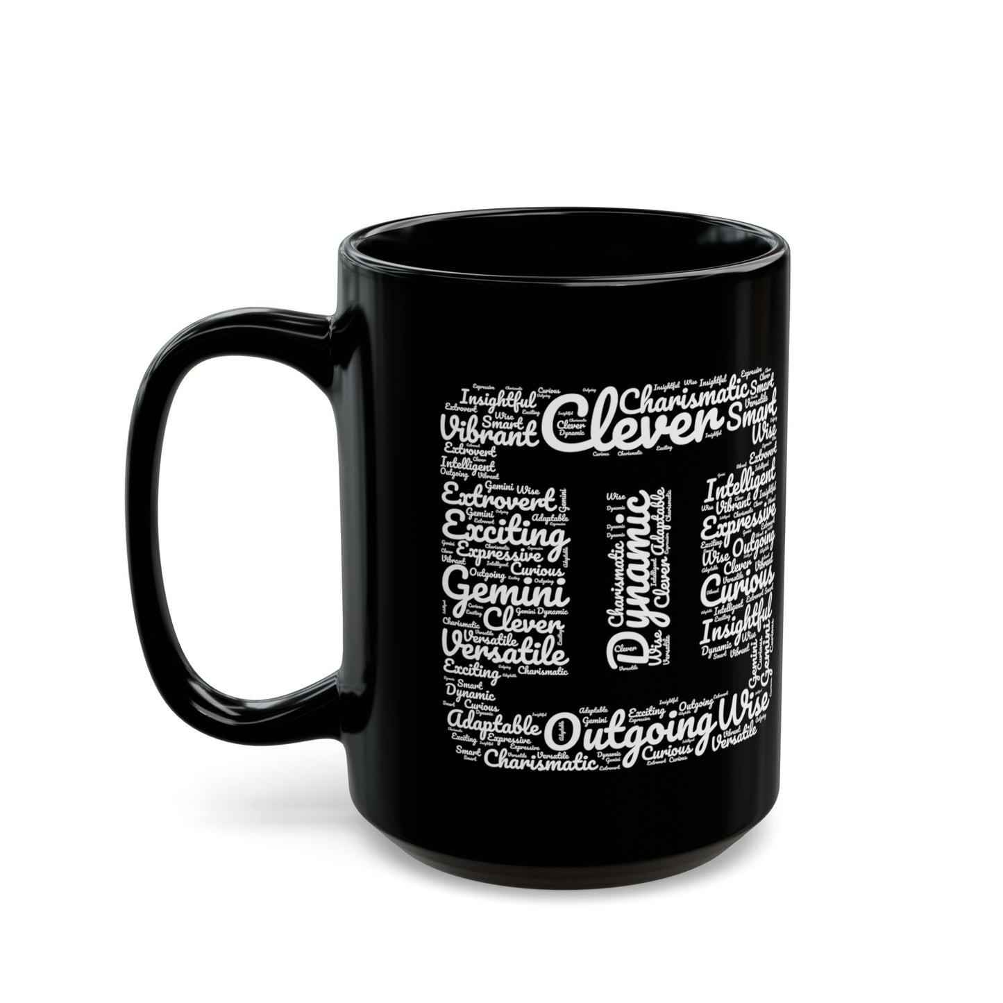 Gemini Zodiac Sign White Black Mug (11oz, 15oz)