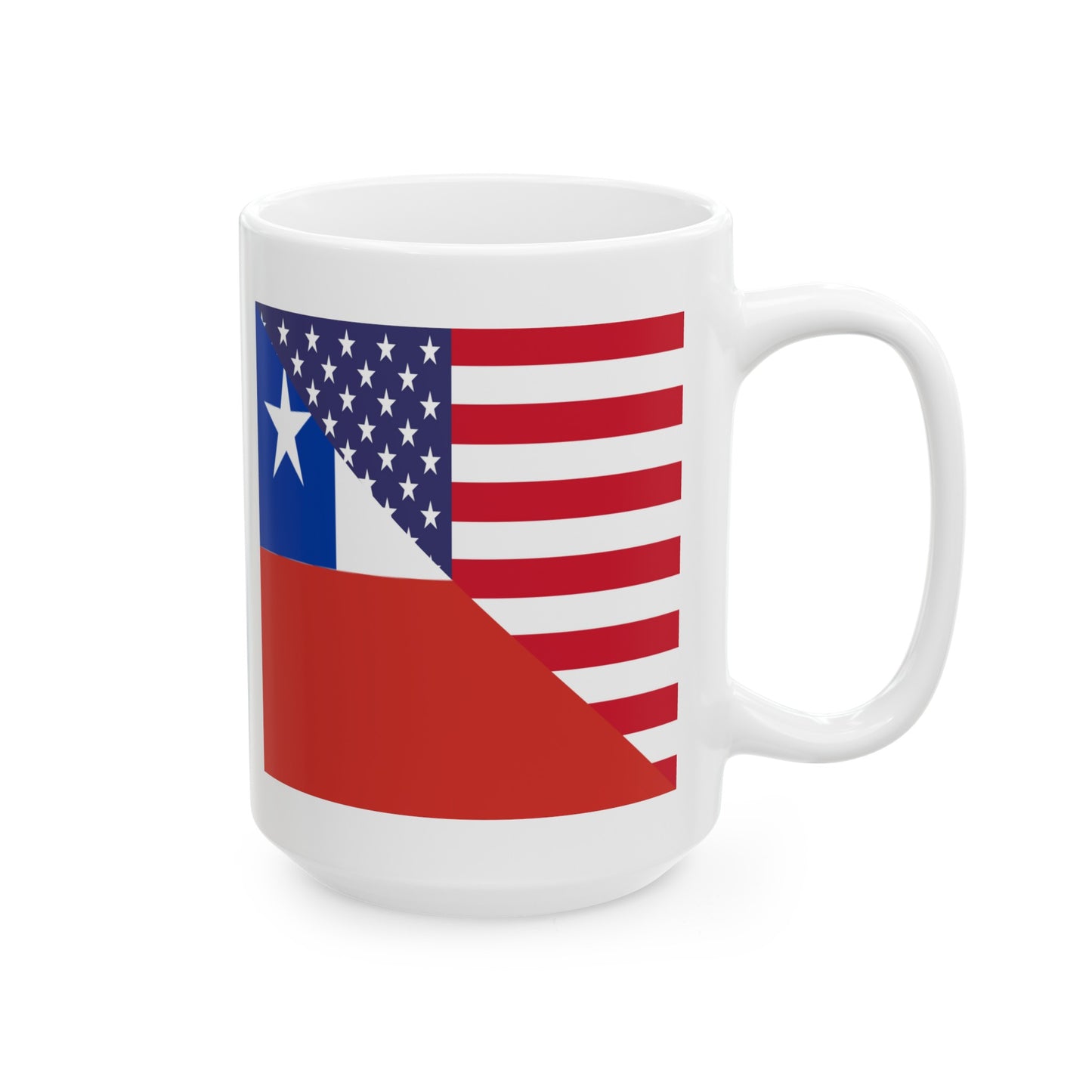 Chilean American Flag Chile USA Ceramic Mug 11oz, 15oz Cup