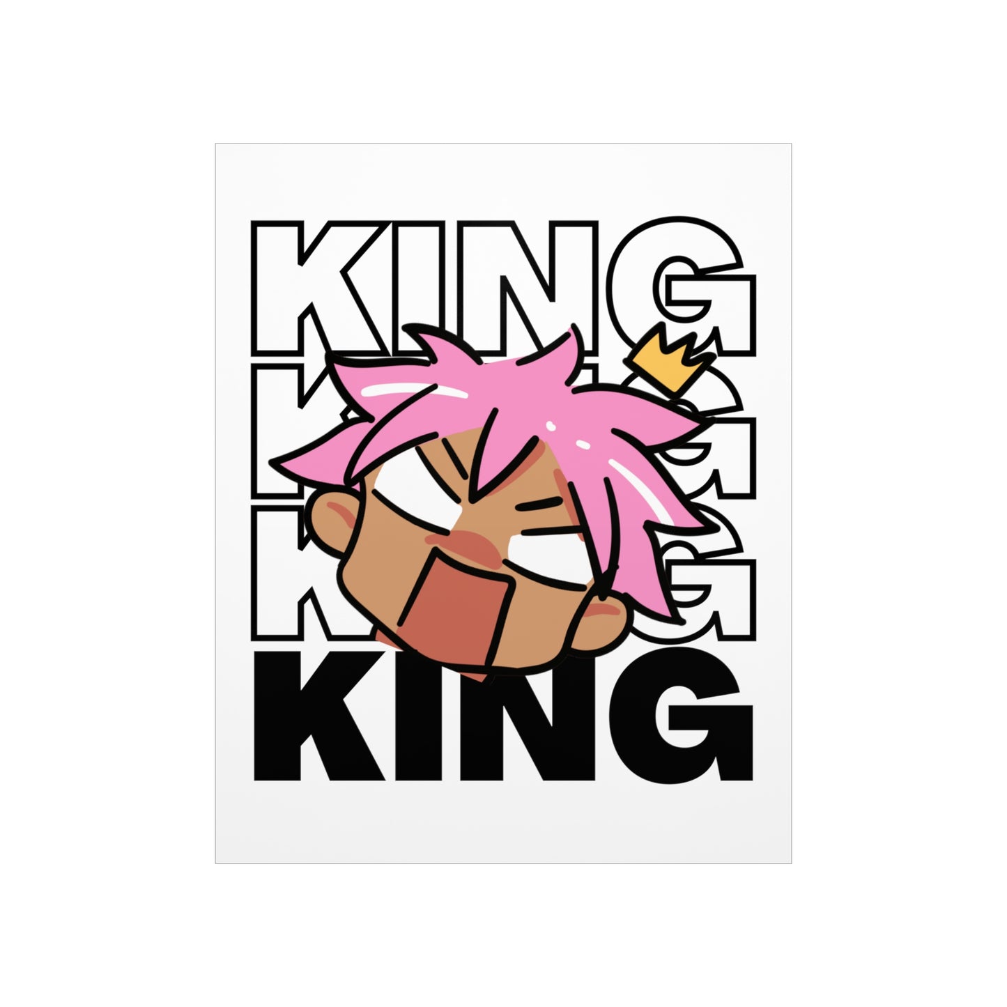 Anime King Royalty Crown Premium Matte Poster