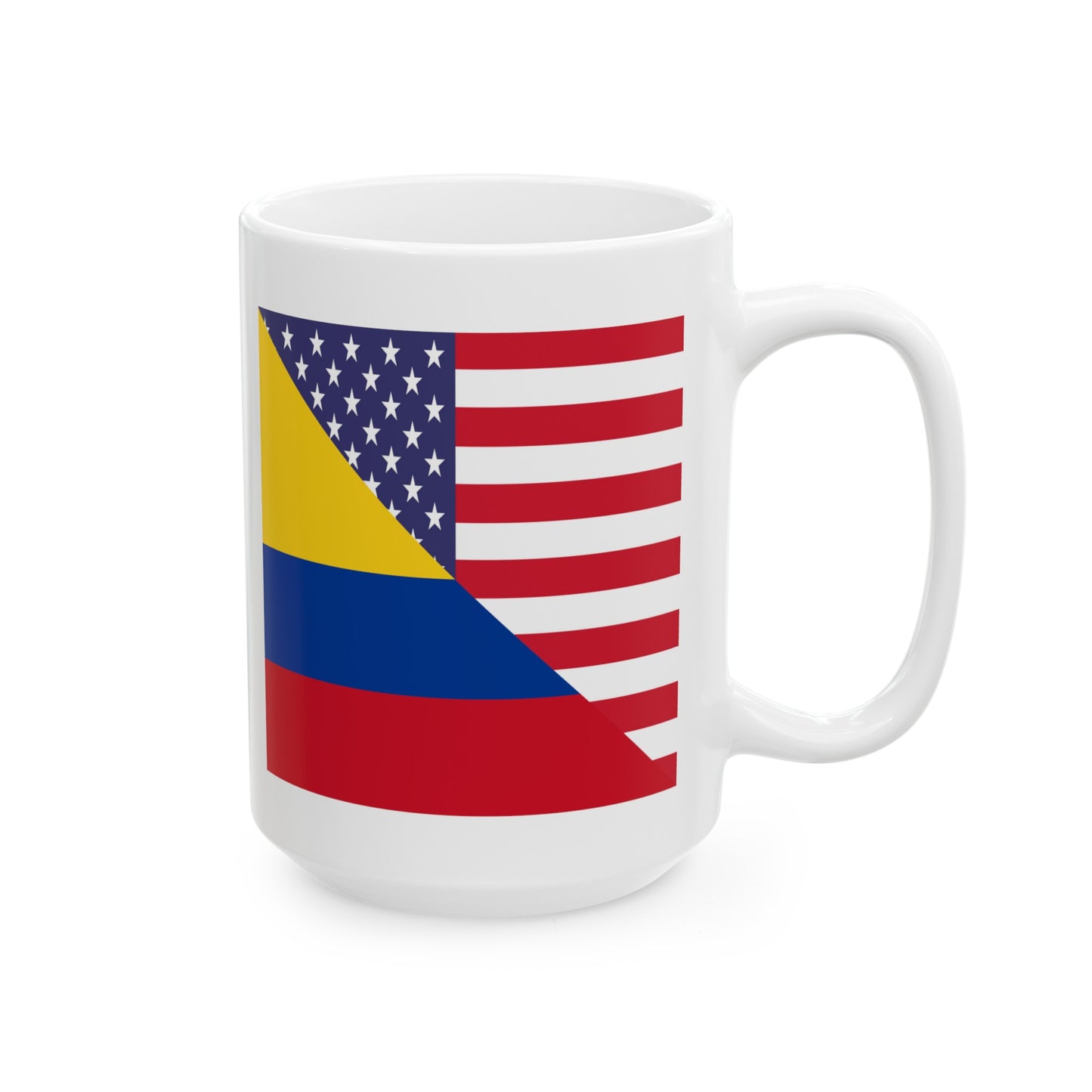 Colombian American Flag Colombia USA Ceramic Mug 11oz, 15oz Cup