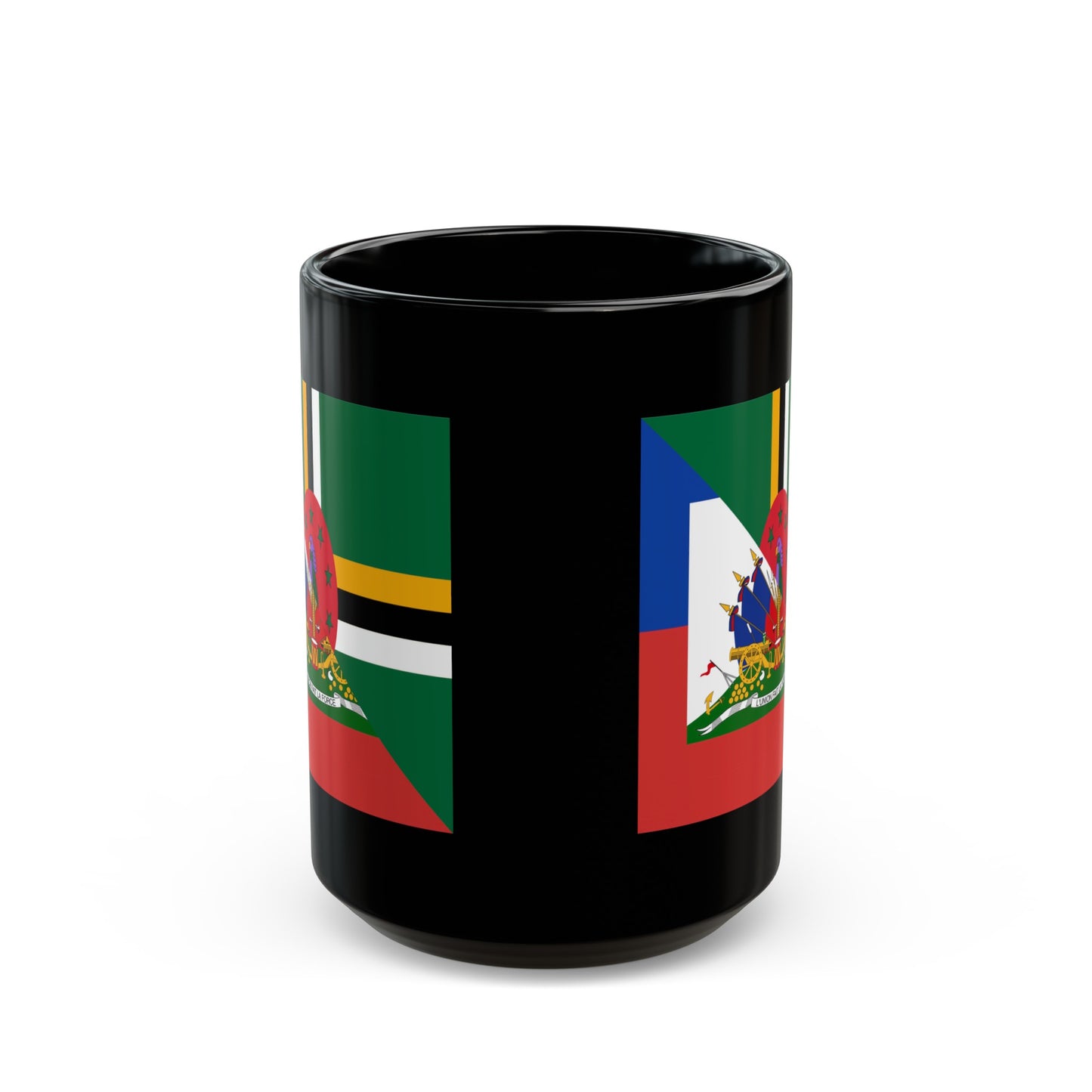 Dominica Haiti Flag Dominican Haitian Black Mug (11oz, 15oz)