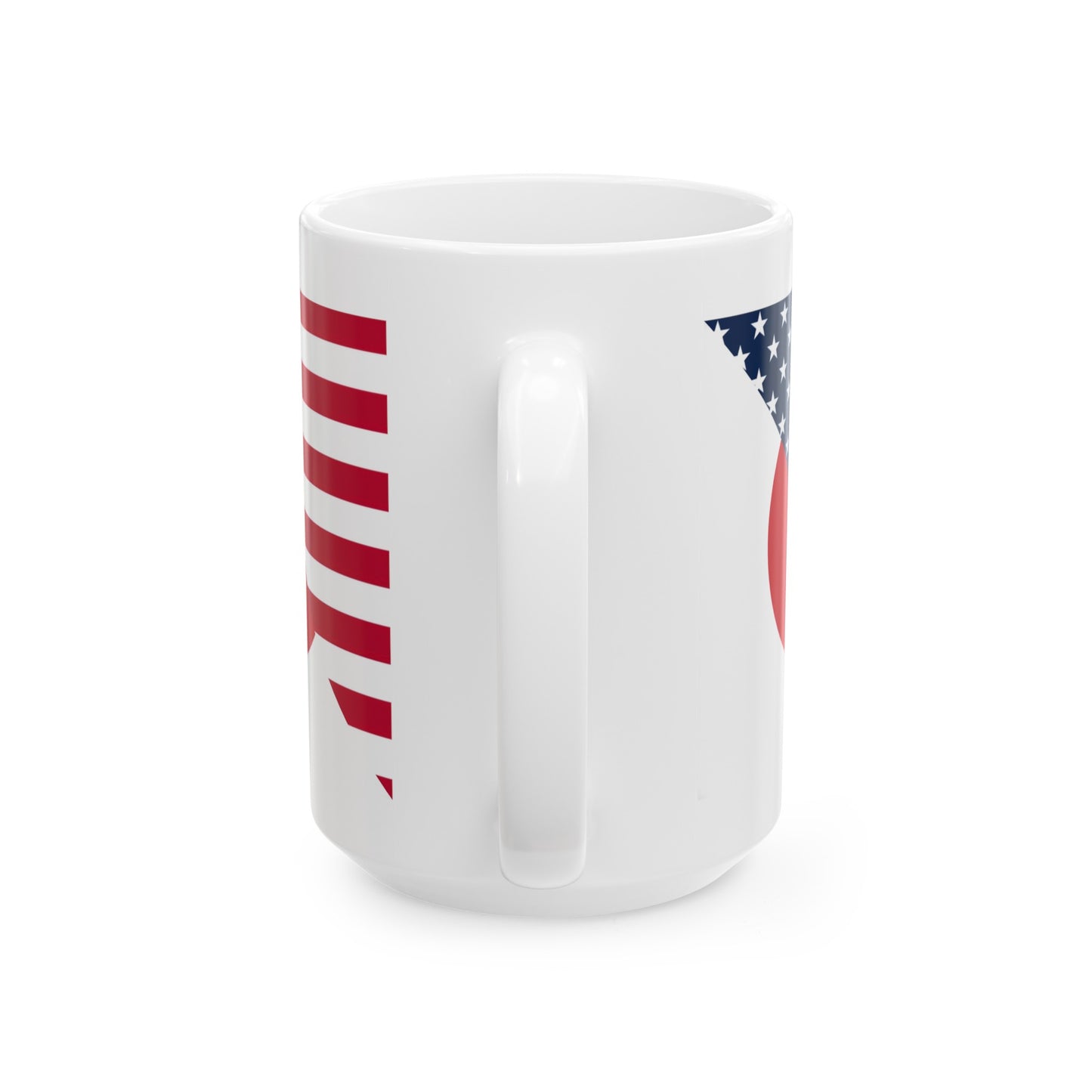 Japan America Flag | Half Japanese USA Flag Ceramic Mug 11oz, 15oz Cup