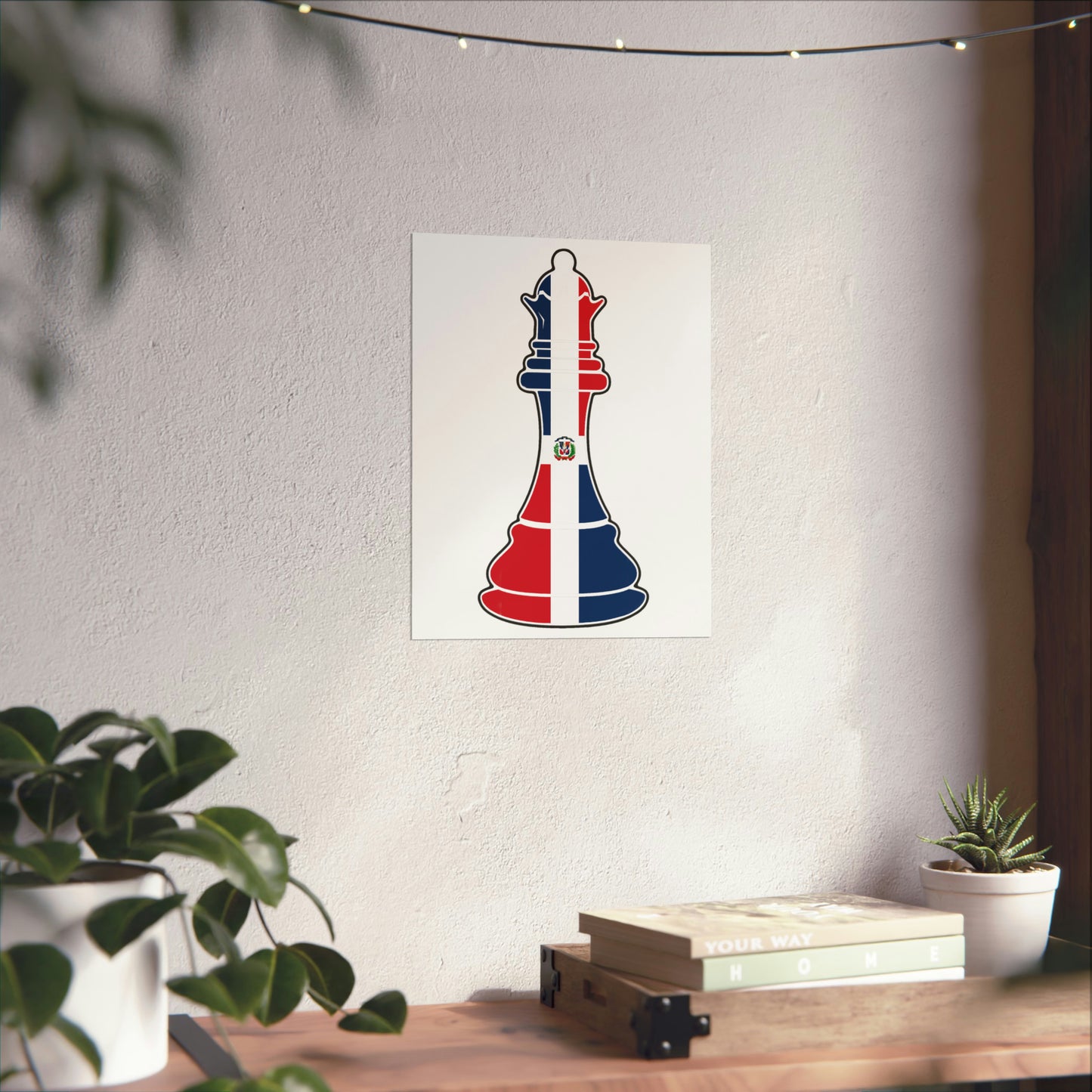 Dominican Republic Queen Flag Chess Piece DR Premium Matte Poster