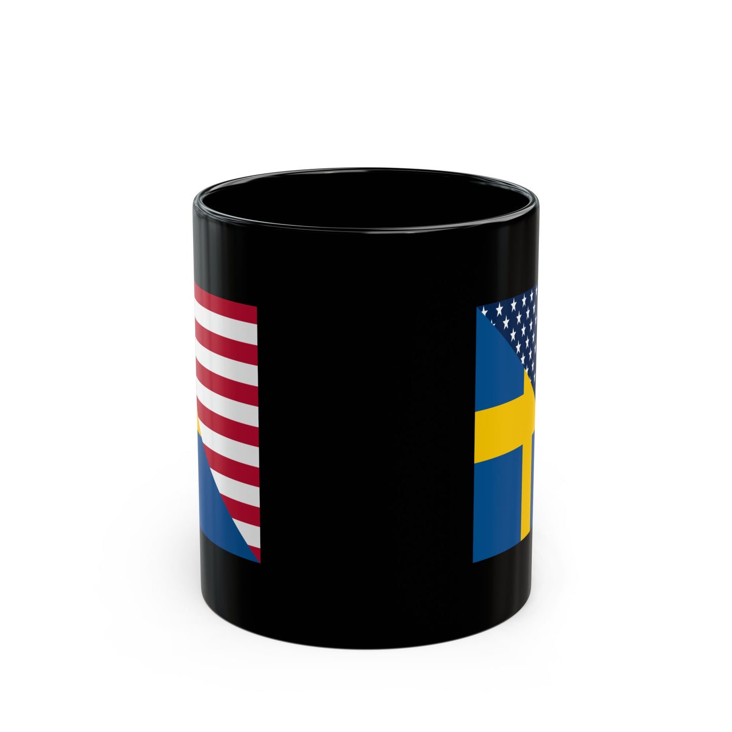 Swedish American Flag Sweden USA Black Mug (11oz, 15oz)