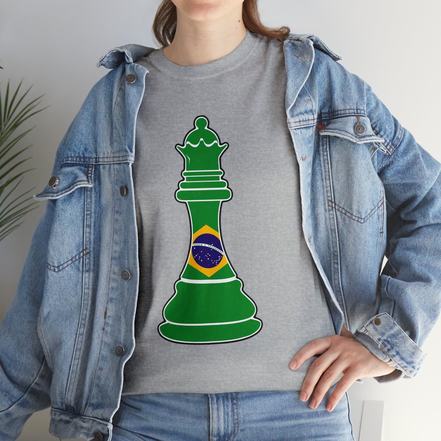 Brazillian Queen Flag Chess Piece Brazil T-Shirt | Unisex Tee Shirt