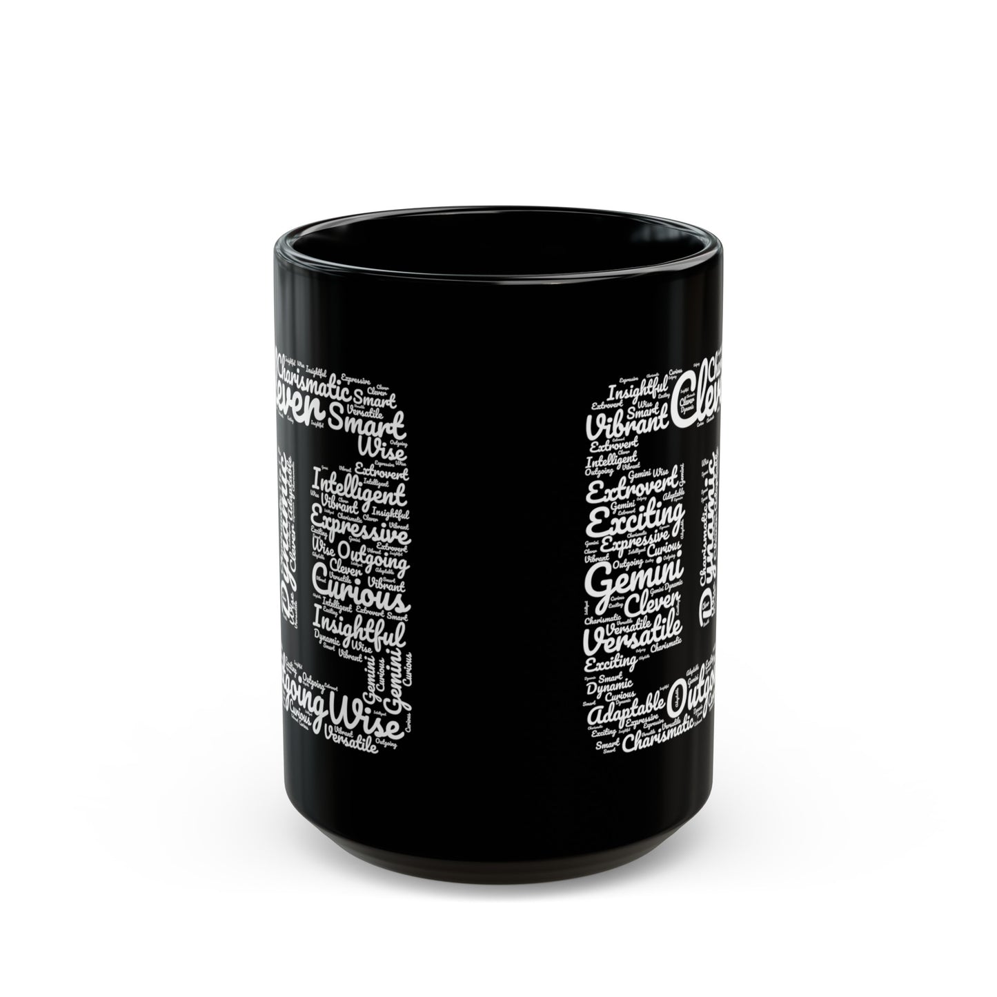 Gemini Zodiac Sign White Black Mug (11oz, 15oz)