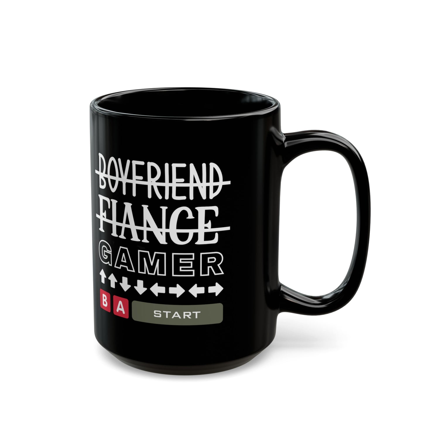 Boyfriend Fiance Gamer Black Mug (11oz, 15oz)